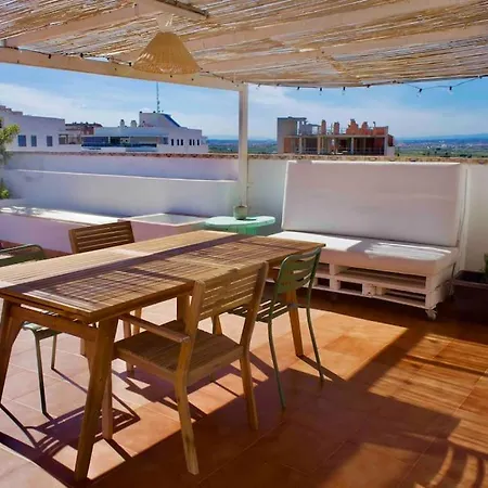 Atico Con Piscina Y Gran Terraza En Playa Pobla De Farnals *